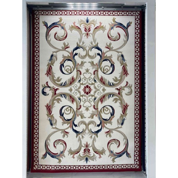 سجاد تركي لومي HN72B ابيض احمر مقاس 200*300