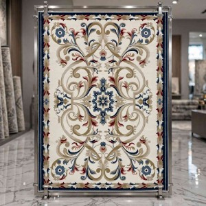 سجاد تركي مولر HN75B ابيض كحلي مقاس 80*150