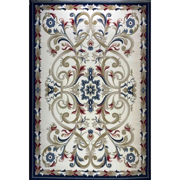 سجاد تركي مولر HN75B ابيض كحلي مقاس 80*150