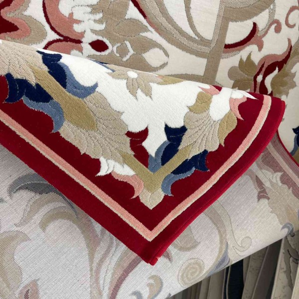 سجاد تركي مولر HN75B ابيض احمر مقاس 100*300