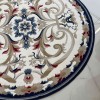 سجاد تركي مولر HN75B ابيض كحلي دائري مقاس 200*200 سم
