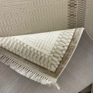 سجاد تركي مودرن مون 40986A بيج مقاس 300*400