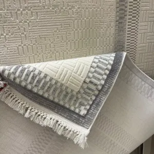 سجاد تركي مودرن مون 40986A رصاصي مقاس 80*150