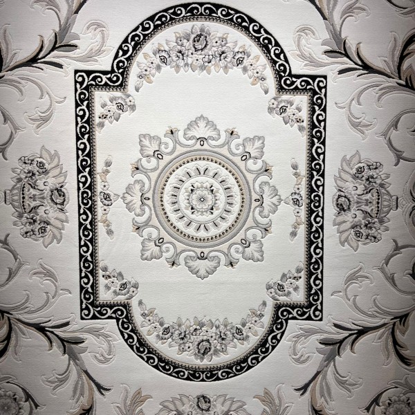 Turkish MONALIZA 41185A Rug cream black Size 200*300