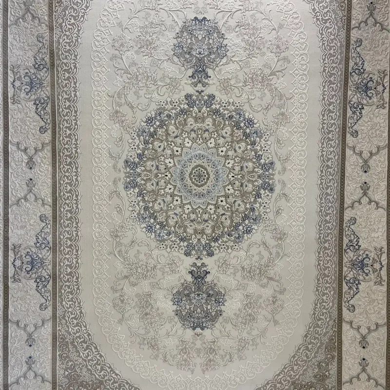 سجاد باناميرا تركي 35830A كريم سماوي مقاس 80*150 - سجاد فرنسي شرقي