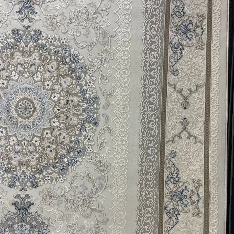 سجاد باناميرا تركي 35830A كريم سماوي مقاس 80*150 - سجاد فرنسي شرقي