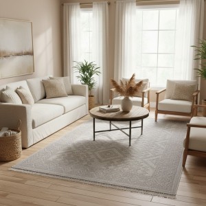 Turkish PICASSO Jute Rug RE7507 gray Size 250*350