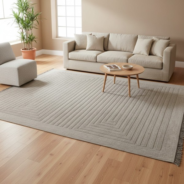 سجاد خيش بيكاسو تركي RE7510 رصاصي فاتح مقاس 200*300