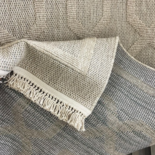 Turkish PICASSO Jute Rug RE7511 BEIGE Size 100*300