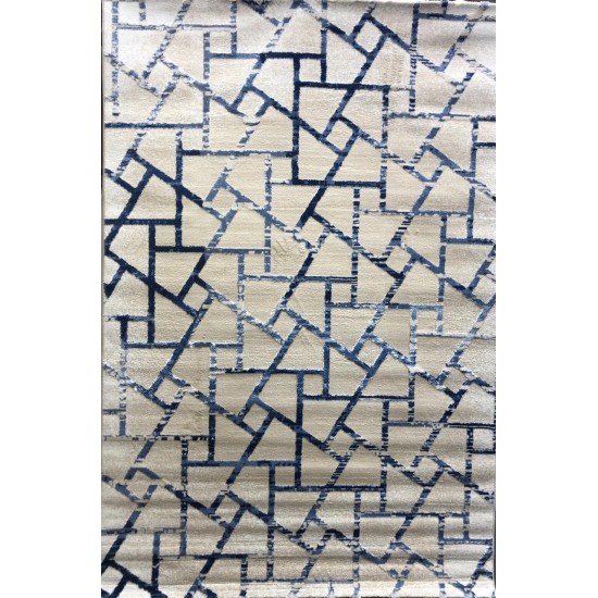 Turkish rugs platinum-084 beige with cyan