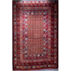 سجاد بلاتينيوم افغاني بخاري تركي H0171B احمر مقاس 400*500
