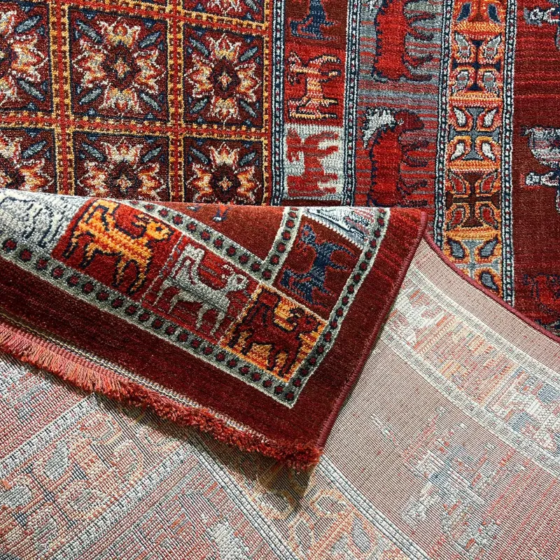سجاد بلاتينيوم افغاني بخاري تركي H0171B احمر مقاس 80*150