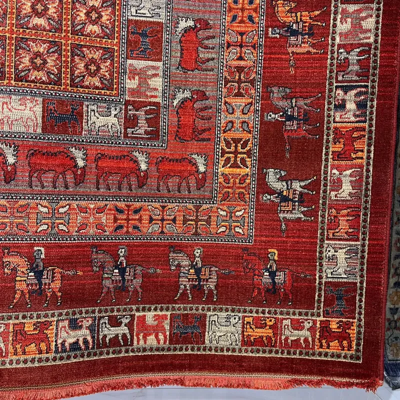 سجاد بلاتينيوم افغاني بخاري تركي H0171B احمر مقاس 80*150
