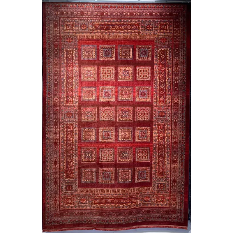 سجاد بلاتينيوم افغاني بخاري تركي H0181B احمر مقاس 100*200 - سجاد بخارى