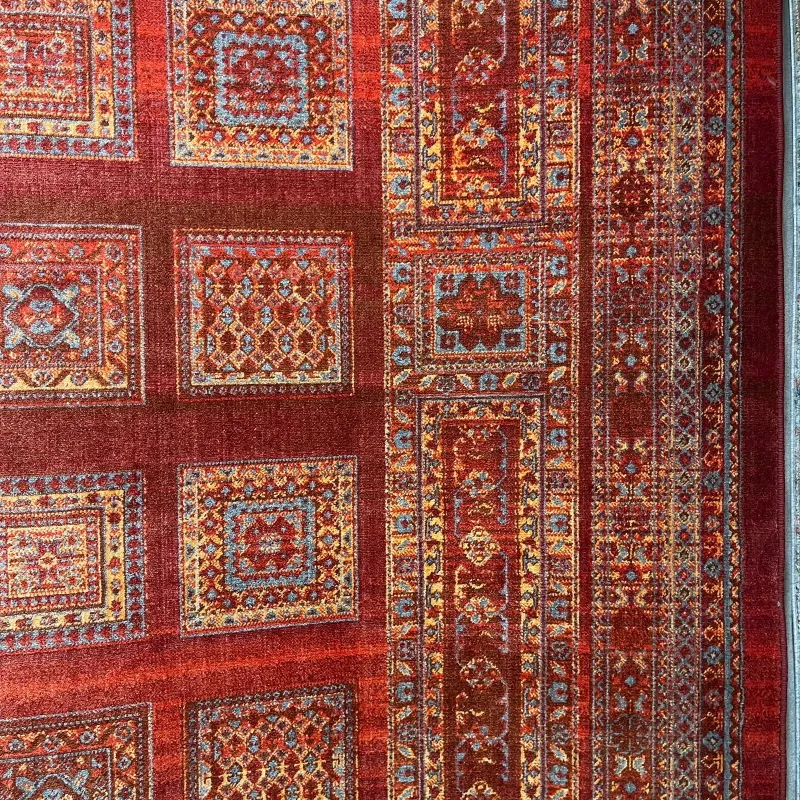 سجاد بلاتينيوم افغاني بخاري تركي H0181B احمر مقاس 100*200 - سجاد بخارى