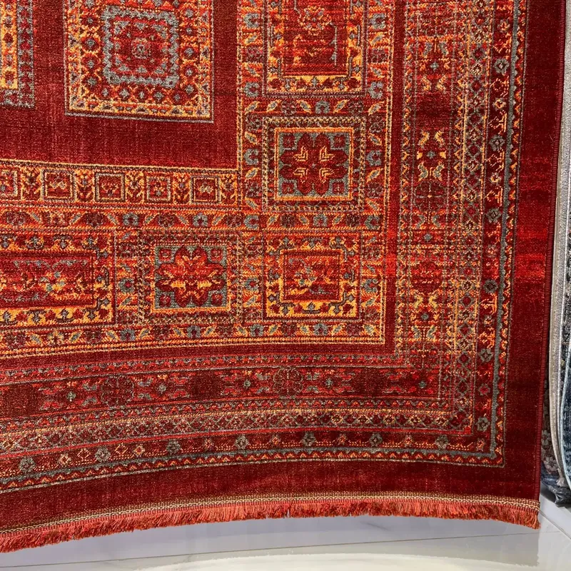 سجاد بلاتينيوم افغاني بخاري تركي H0181B احمر مقاس 100*200 - سجاد بخارى