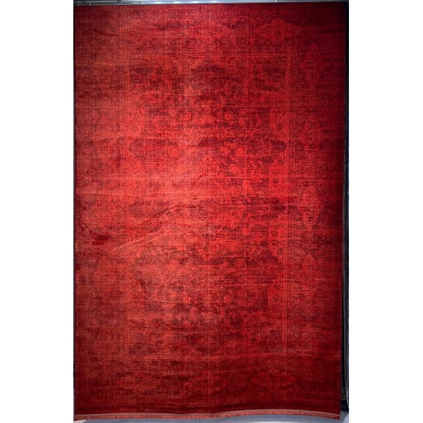 Platinum Afghan Bukhari Turkish Rug H0195C Red Size 80*150