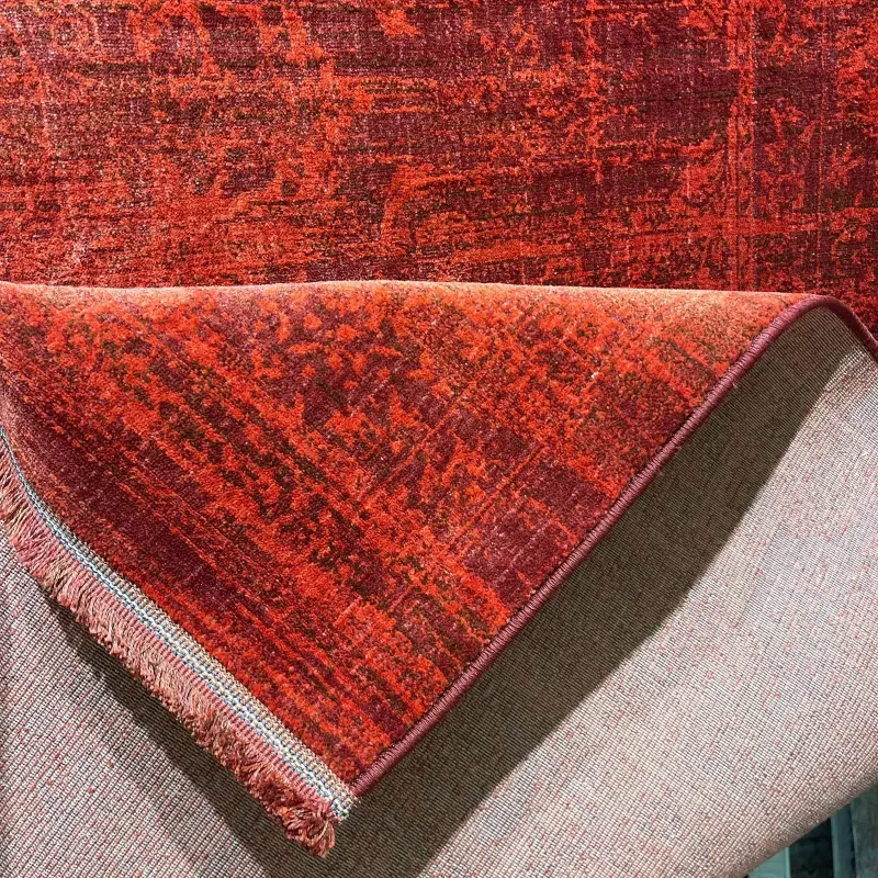 سجاد بلاتينيوم افغاني بخاري تركي H0195C احمر مقاس 150*220 - سجاد بخارى