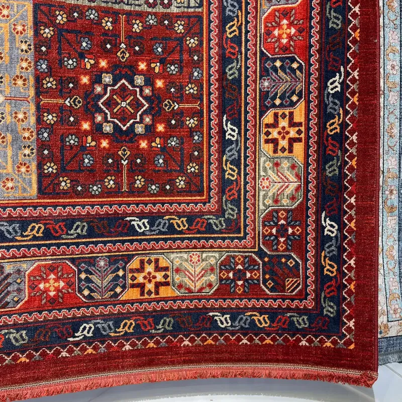 سجاد بلاتينيوم افغاني بخاري تركي OL406C احمر مقاس 100*200 - سجاد بخارى