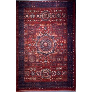 Platinum Afghan Bukhari Turkish Rug OL417B Red Size 400*500