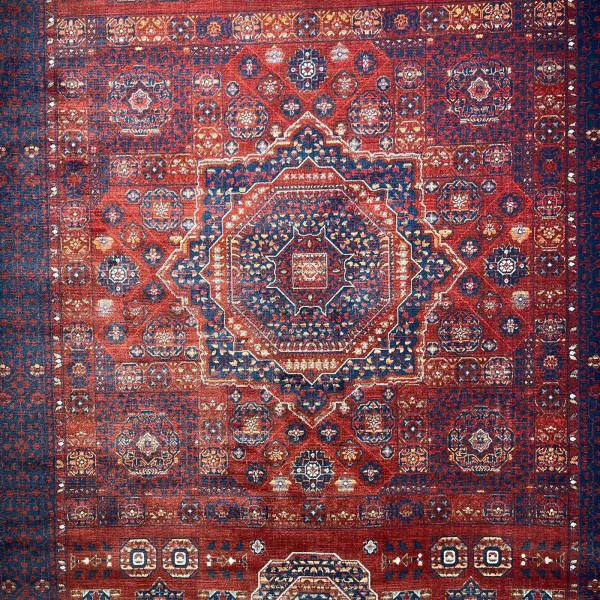 سجاد بلاتينيوم افغاني بخاري تركي OL417B احمر مقاس 100*300