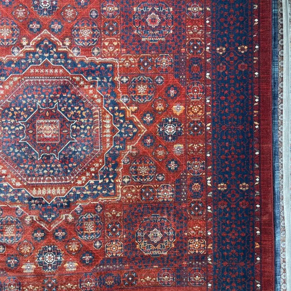 سجاد بلاتينيوم افغاني بخاري تركي OL417B احمر مقاس 100*300