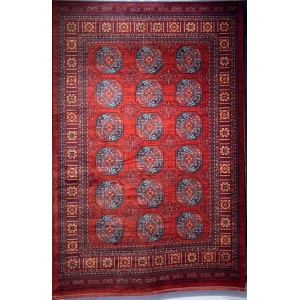 Platinum Afghan Bukhari Turkish Rug OL433A Red Size 80*150