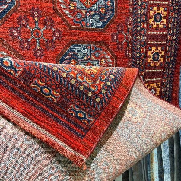 سجاد بلاتينيوم افغاني بخاري تركي OL433A احمر مقاس 300*400