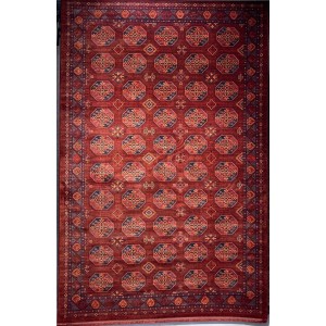 Platinum Afghan Bukhari Turkish Rug OL434B Red Size 80*150