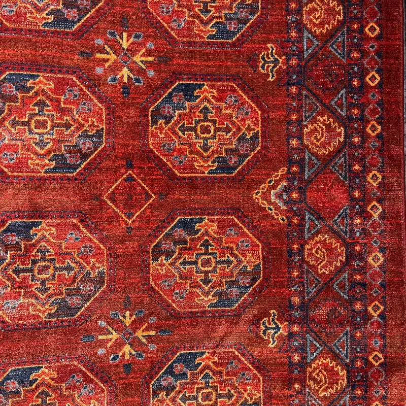 سجاد بلاتينيوم افغاني بخاري تركي OL434B احمر مقاس 150*220 - سجاد بخارى