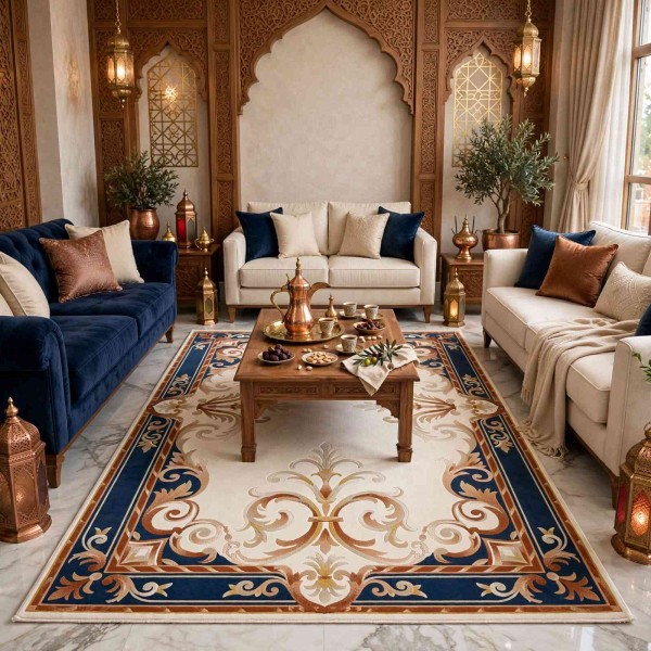 RAMADA Turkish Rug Korean 43631A MULTI - 400x500 cm Jumbo Carpet