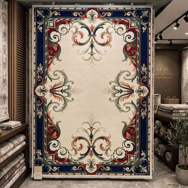 RAMADA Turkish Rug Korean 43631A NAVY RED - 100x200 cm Area Rug