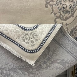 سجاد تركي لوريان 41254A بيج فاتح سماوي مقاس 80*150