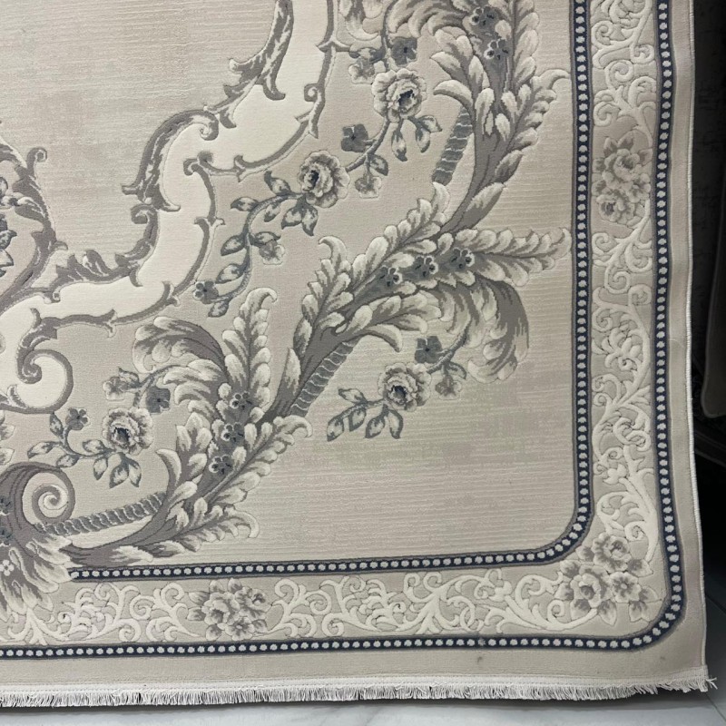 سجاد تركي لوريان 41254A بيج فاتح سماوي مقاس 80*150