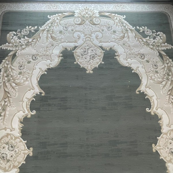 Turkish Lorian 41254A Rug Light beige petrol Size 100*200