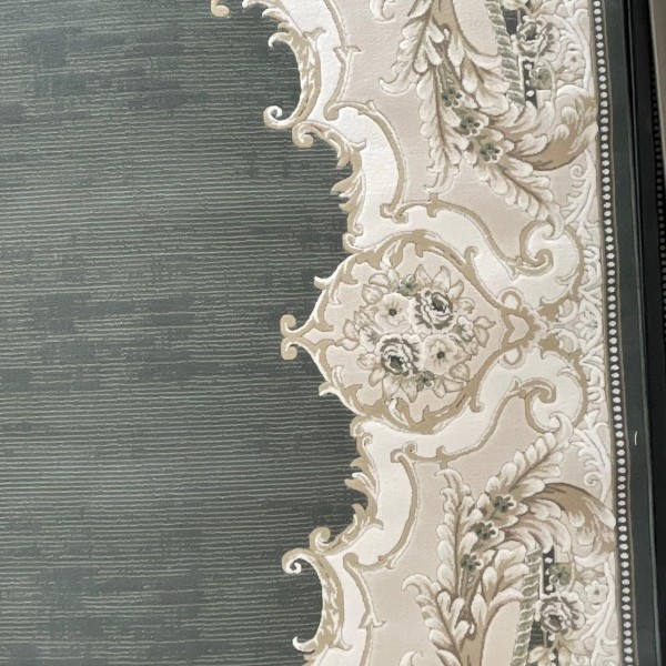 Turkish Lorian 41254A Rug Light beige petrol Size 100*200