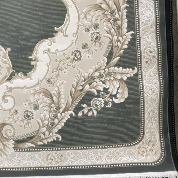 Turkish Lorian 41254A Rug Light beige petrol Size 100*200