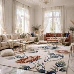 Turkish rose Carpet 43638A CREAM MULTI Size 250*350