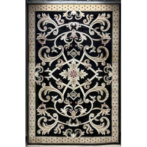 سجاد تركي سفير نقش فرنسي اسود مقاس 400*600 سجاد تركي سفير نقش فرنسي اسود مقاس 400*600