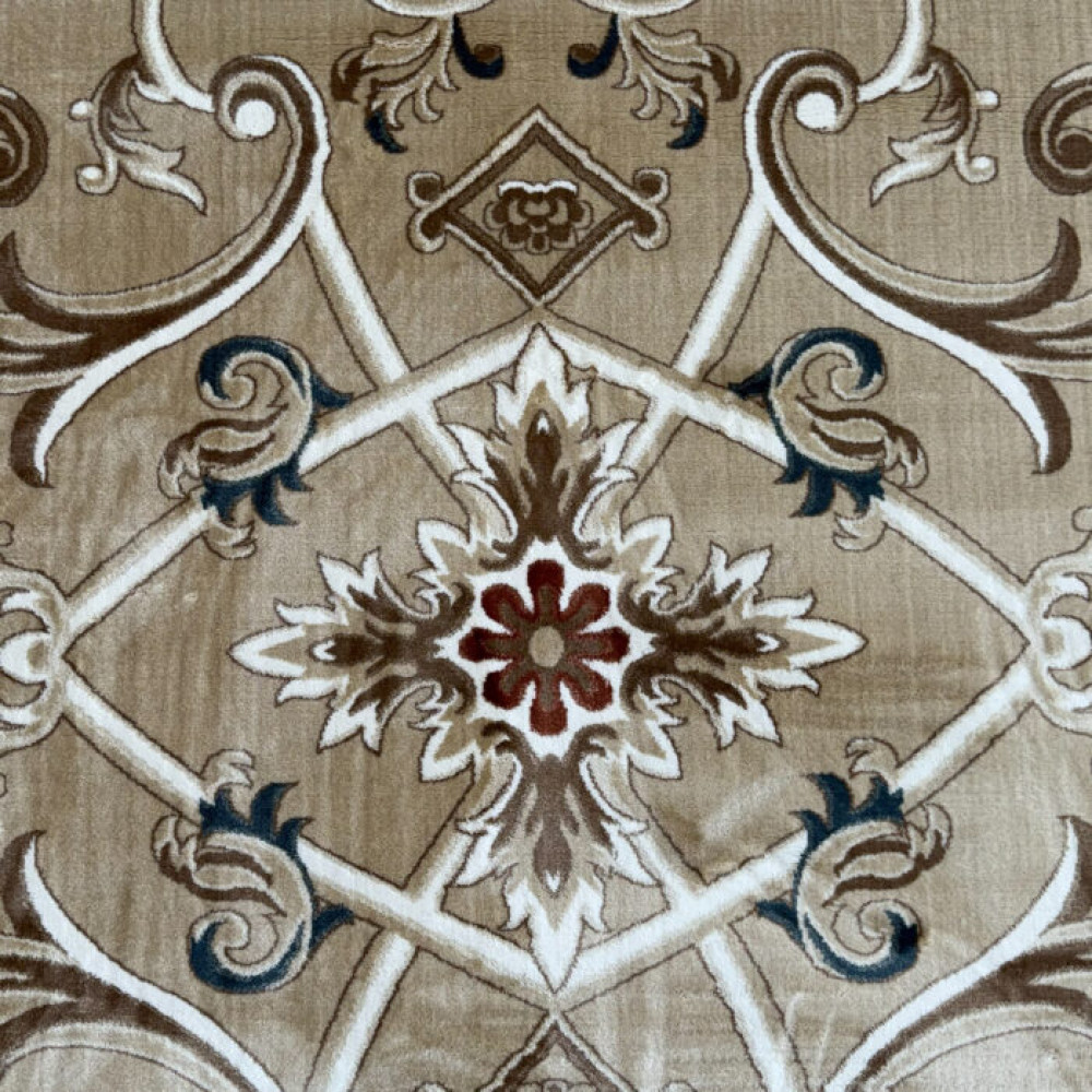 سجاد تركي سفير نقش فرنسي بيج مقاس 100*200 سجاد تركي سفير نقش فرنسي بيج مقاس 100*200