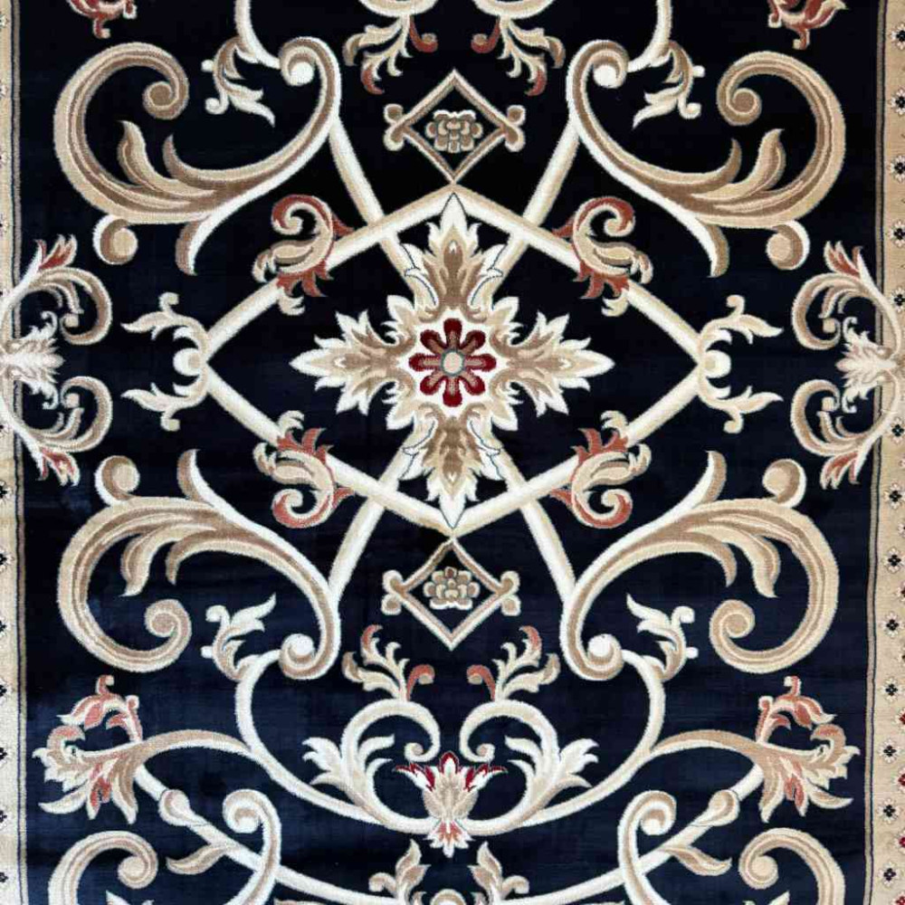 سجاد تركي سفير نقش فرنسي كحلي مقاس 400*500