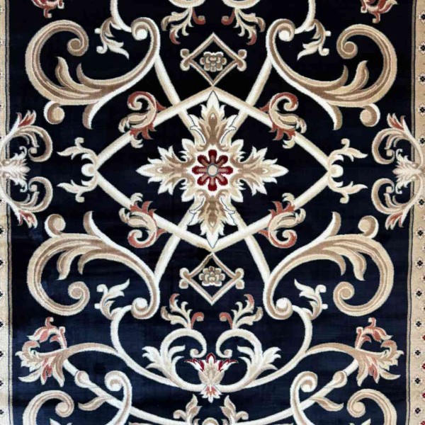 Turkish Ambassador carpet French engraving Navy size 100*200