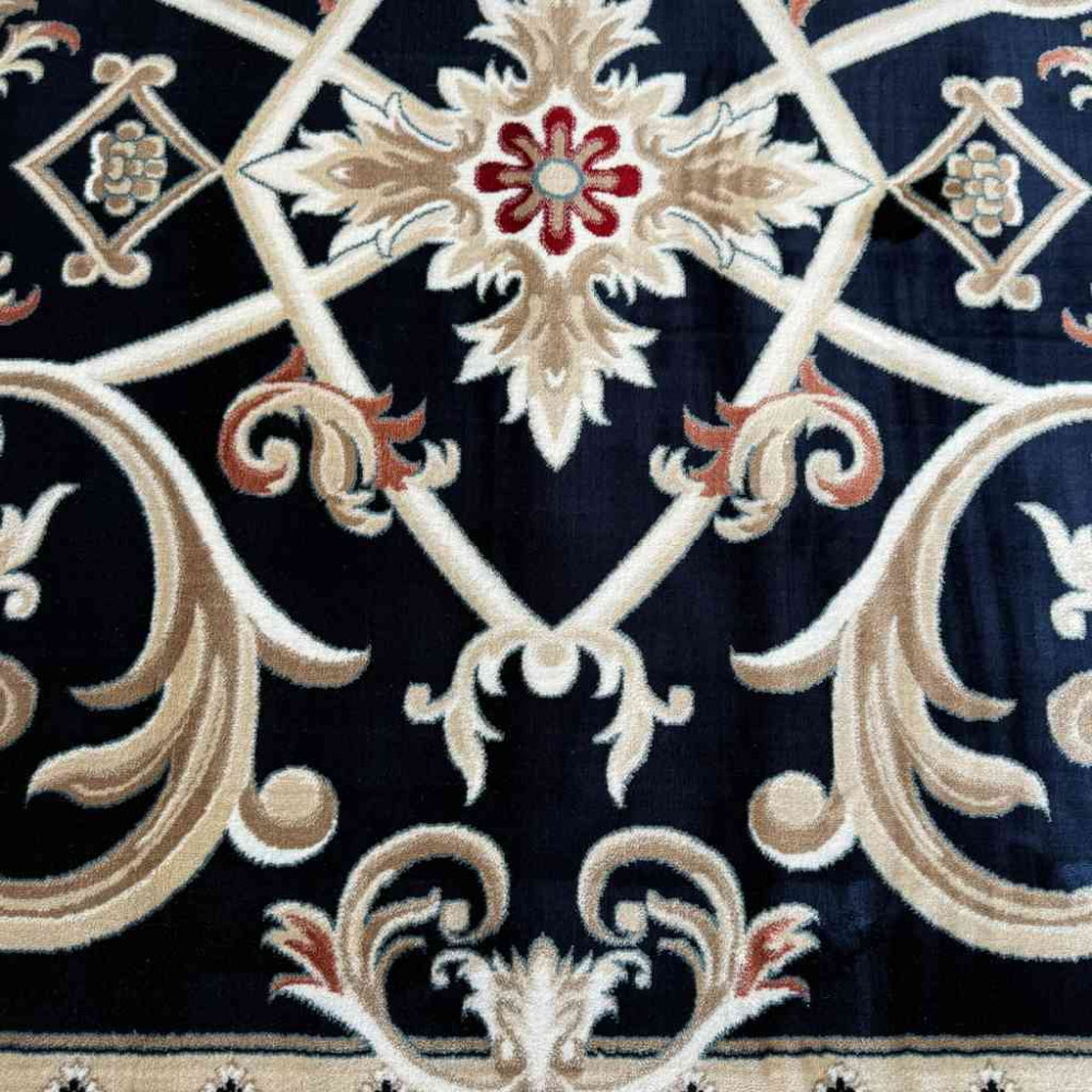 سجاد تركي سفير نقش فرنسي كحلي مقاس 400*500