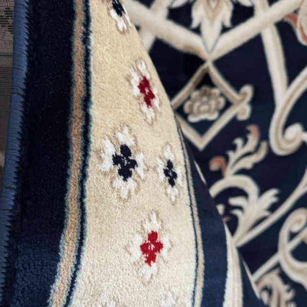 Turkish Ambassador carpet French engraving Navy size 100*200