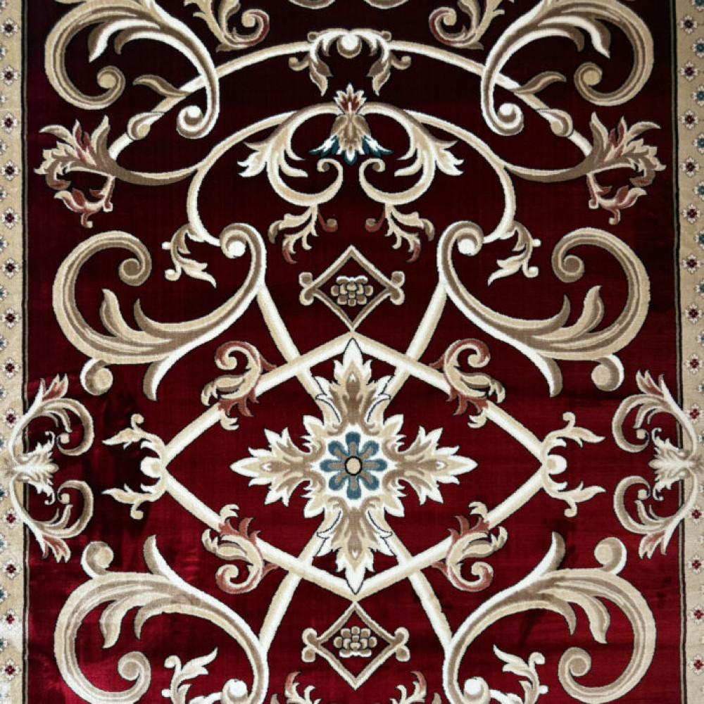 سجاد تركي سفير نقش فرنسي احمر عنابي مقاس 100*200 سجاد تركي سفير نقش فرنسي احمر عنابي مقاس 100*200