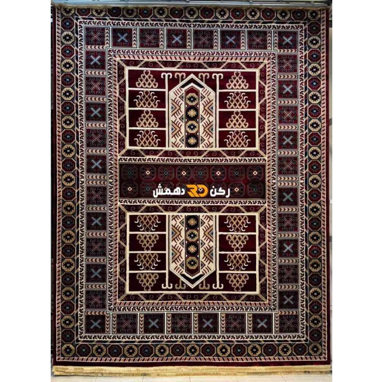 سجاد افغاني حرير ناعم بخارى 2004 احمر مقاس 150*220