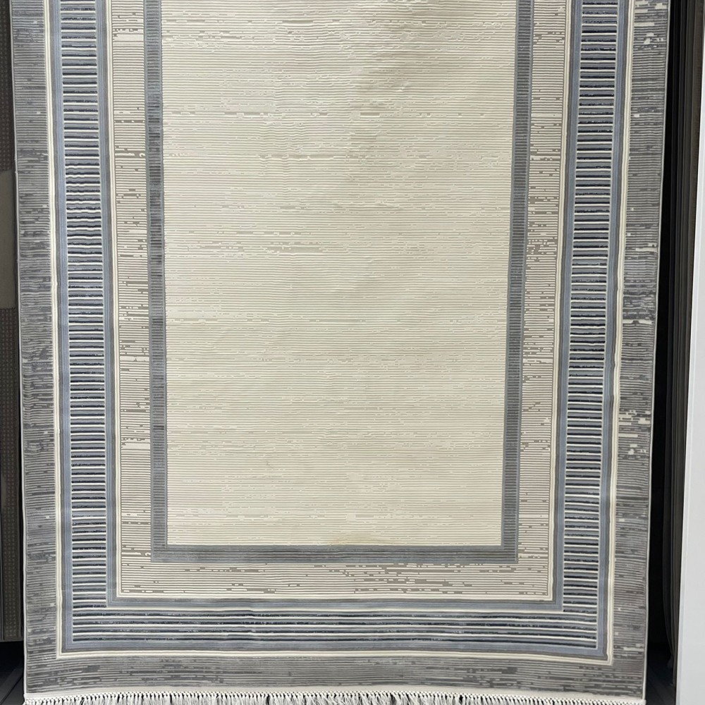 سجاد تركي اطار برواز سيلفيا 40984A سماوي مقاس 80*150