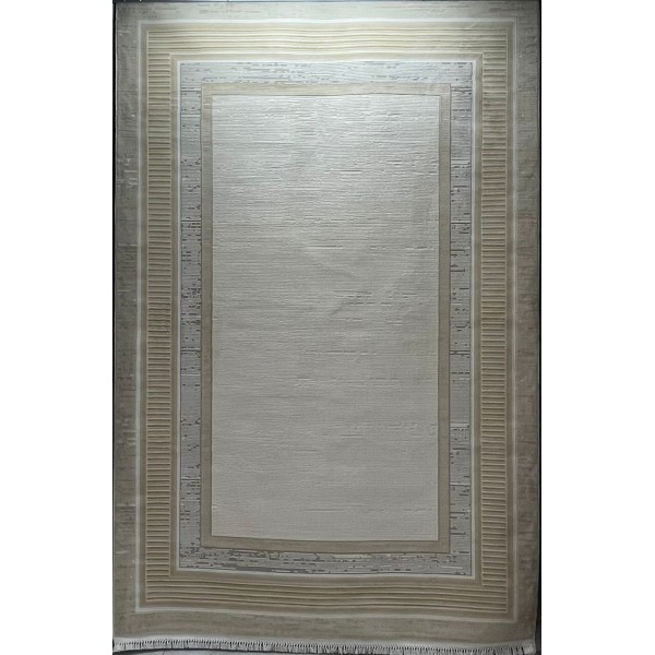 Turkish rug with frame Silvia 40984A golden size 100*200