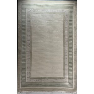 Turkish rug with frame Silvia 40984A green size 100*200