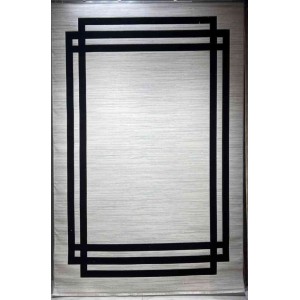 Turkish rug with a modern frame Spectrum BT476 cream and black size 300*400